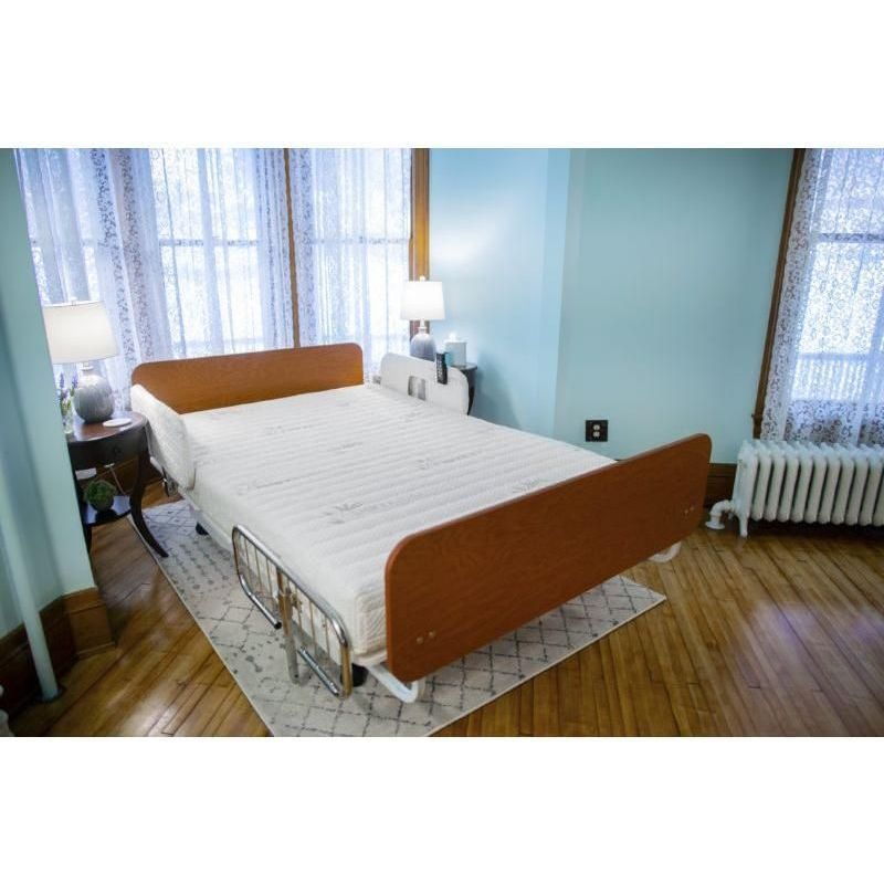 bariatric bed for home care with reinforced steel frame