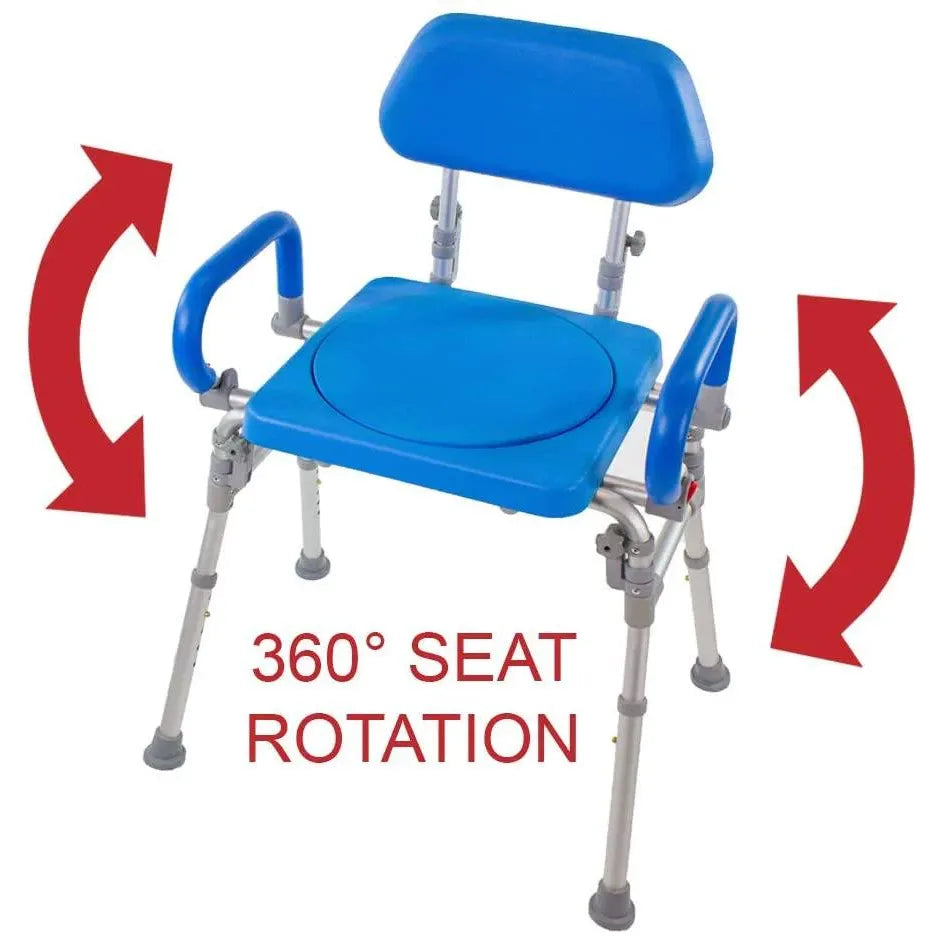 Liberty Folding Shower Chair with Swivel Seat