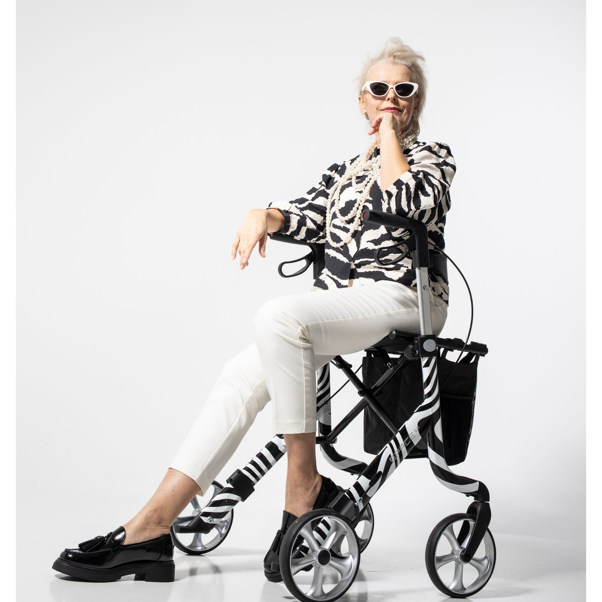 Unique SPARK Art Line Designer Rollator – Ultra-Lightweight Foldable Walker with Seat by Rehasense