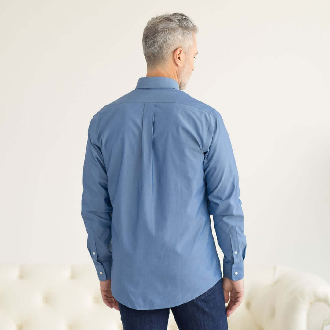 MagnaReady Adaptive Chambray Magnetic Shirt – Easy Dressing Shirt