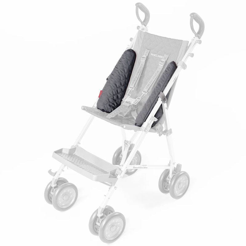 Maclaren Major Elite lateral support pads fitted on either side of the seat to keep a child centered and upright