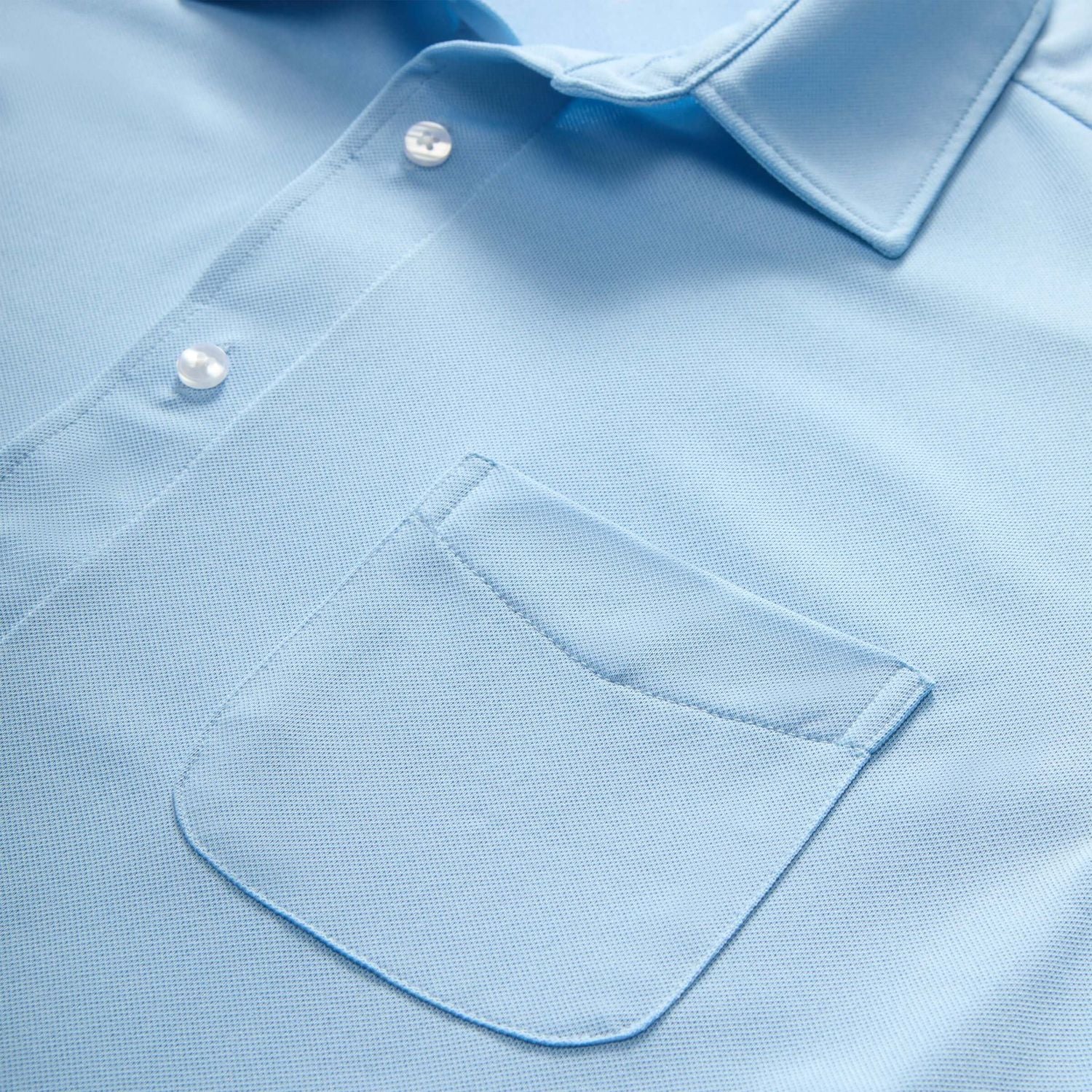 MagnaReady Carolina Blue Magnetic Front Long Sleeve Cooling Adaptive Shirt with Pocket