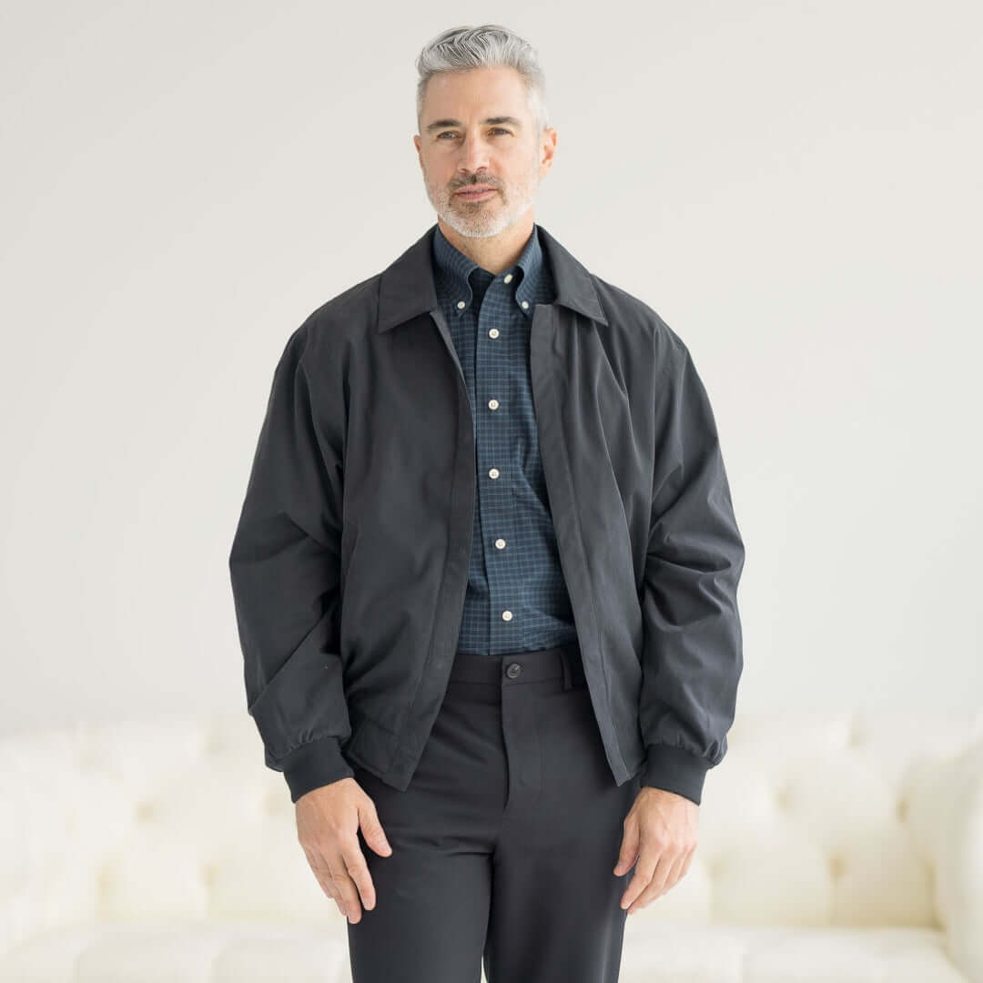 easy dressing wind resistant golf jacket magnaready weatherproof