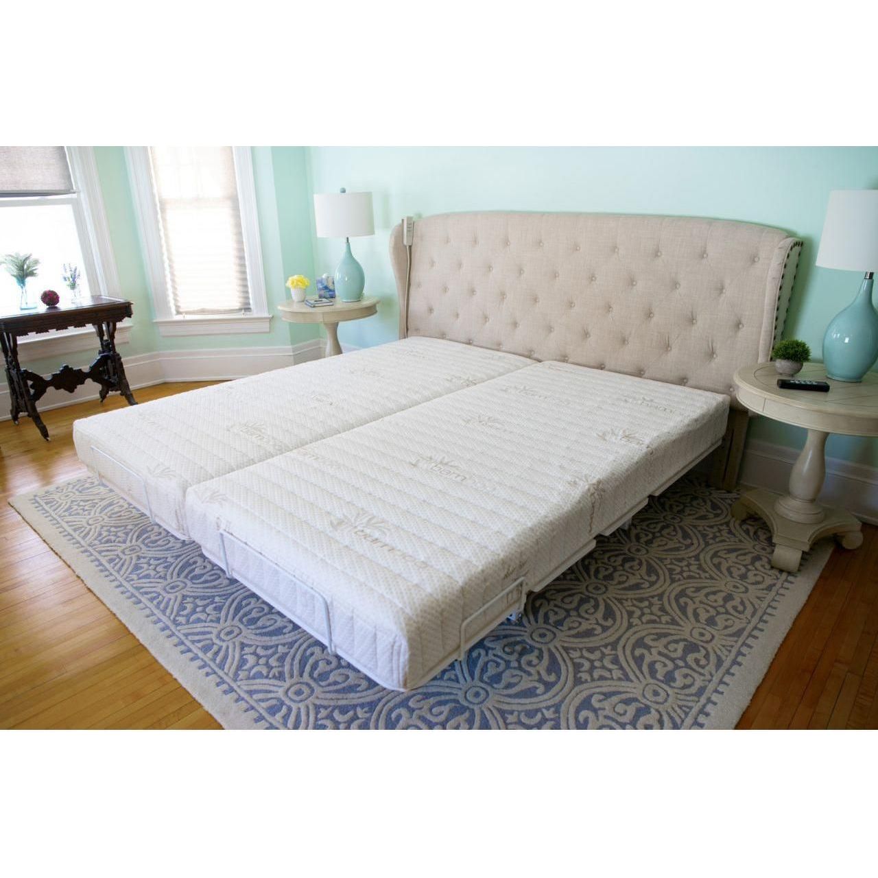 Companion Bed adjustable hospital bed for home use with upholstered headboard