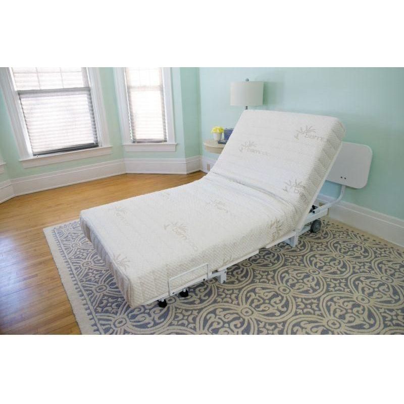 Adjustable home hospital bed with head and foot elevation