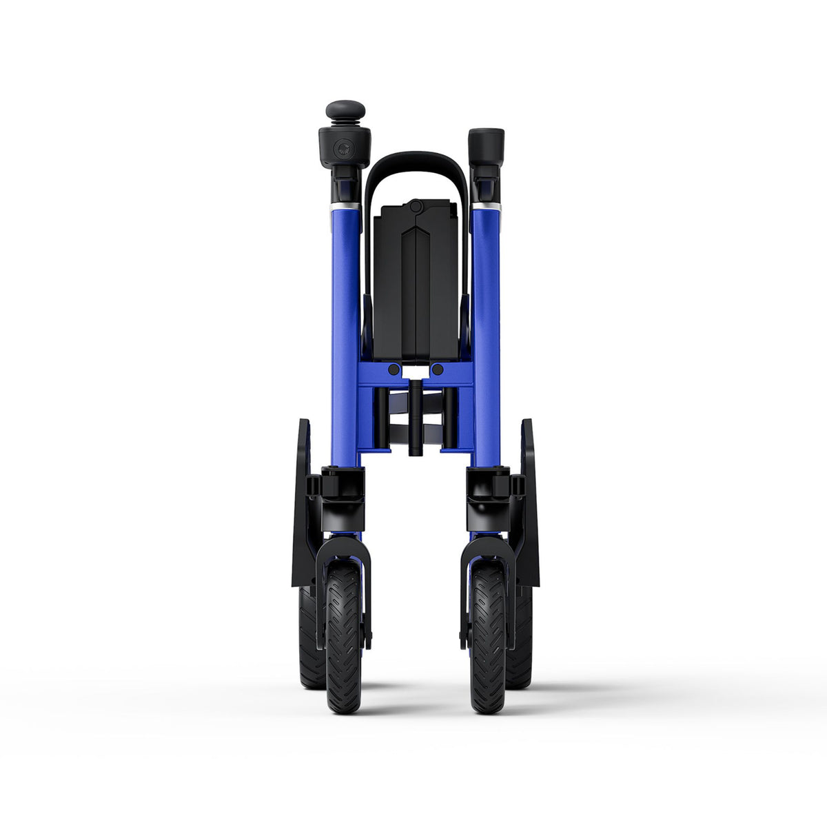Paiseec FLEX R3 folded to 12.6 inches wide, front view in Blue