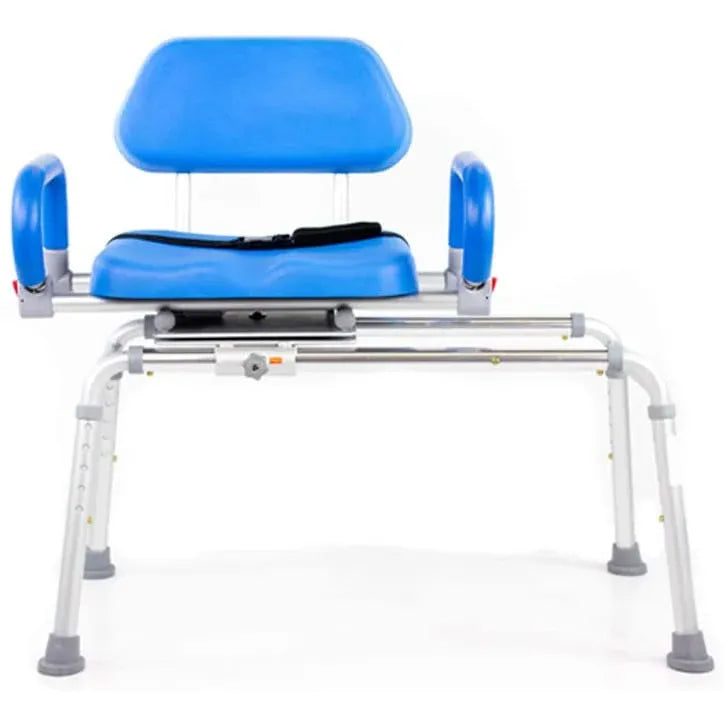 PowerSlide Carousel Sliding Transfer Shower Bath Bench with Swivel Seat