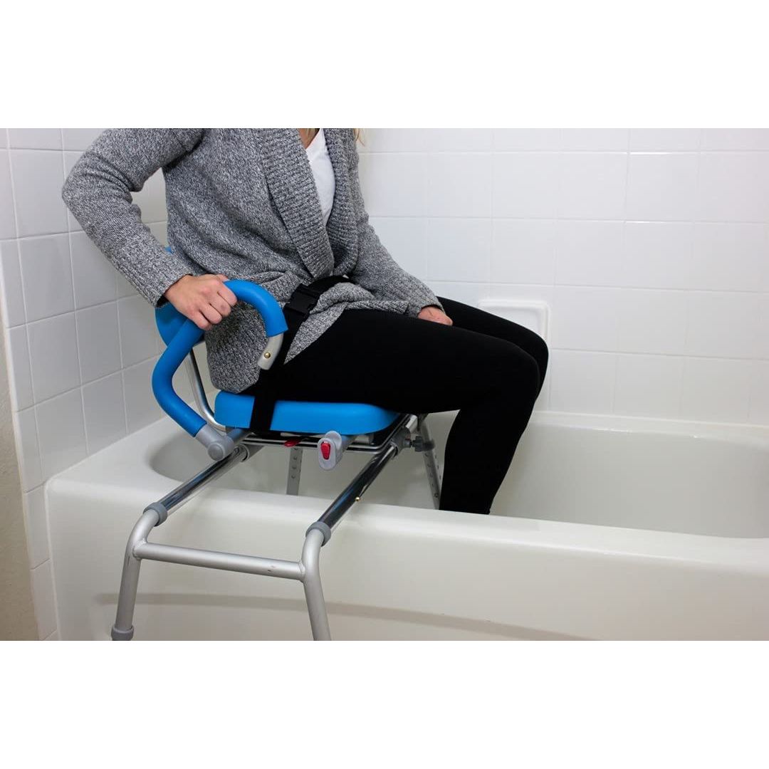 PowerSlide Carousel Sliding Transfer Shower Bath Bench with Swivel Seat