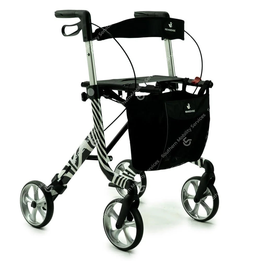 Rehasense SPARK UNIQUE Art Line Designer Rollator – Ultra-Lightweight Foldable Walker with Seat