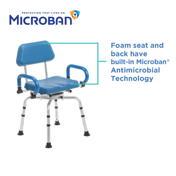 SoftSecure Rotating Shower Chair with Microban
