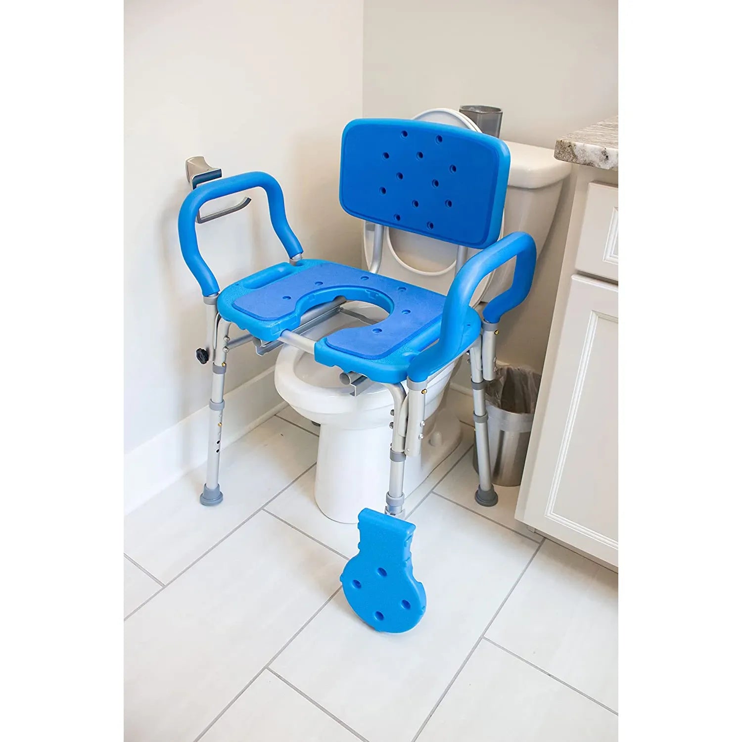 Samson™ Deluxe Bariatric Bath & Commode Chair – 600 lb Capacity, Extra-Wide Padded 3-in-1 Hygiene Chair
