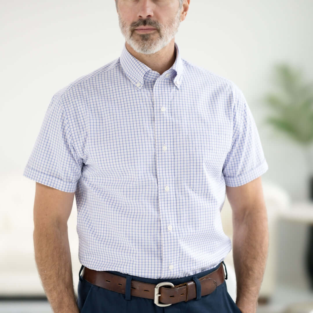 men's adaptive clothing magnetic button down shirt