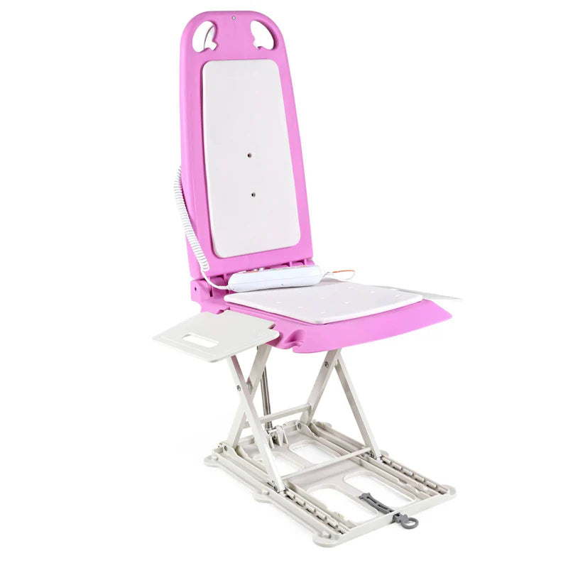 GoRise LT Portable Floor & Bath Lift – Pink Edition – Lightweight (19 lbs), 330 lb Capacity, IP68 Waterproof