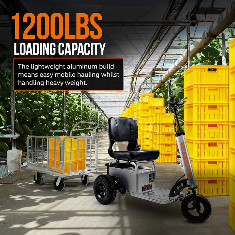 Platform Truck & Trailer - 1200Lb Capacity, Connects Directly to Utility Tugger