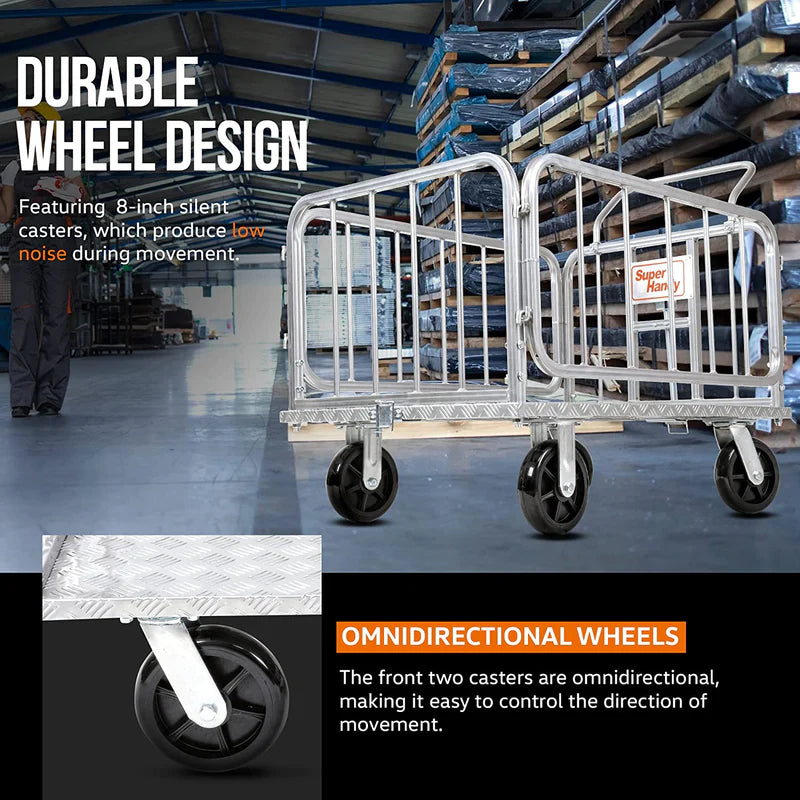 Platform Truck & Trailer - 1200Lb Capacity, Connects Directly to Utility Tugger