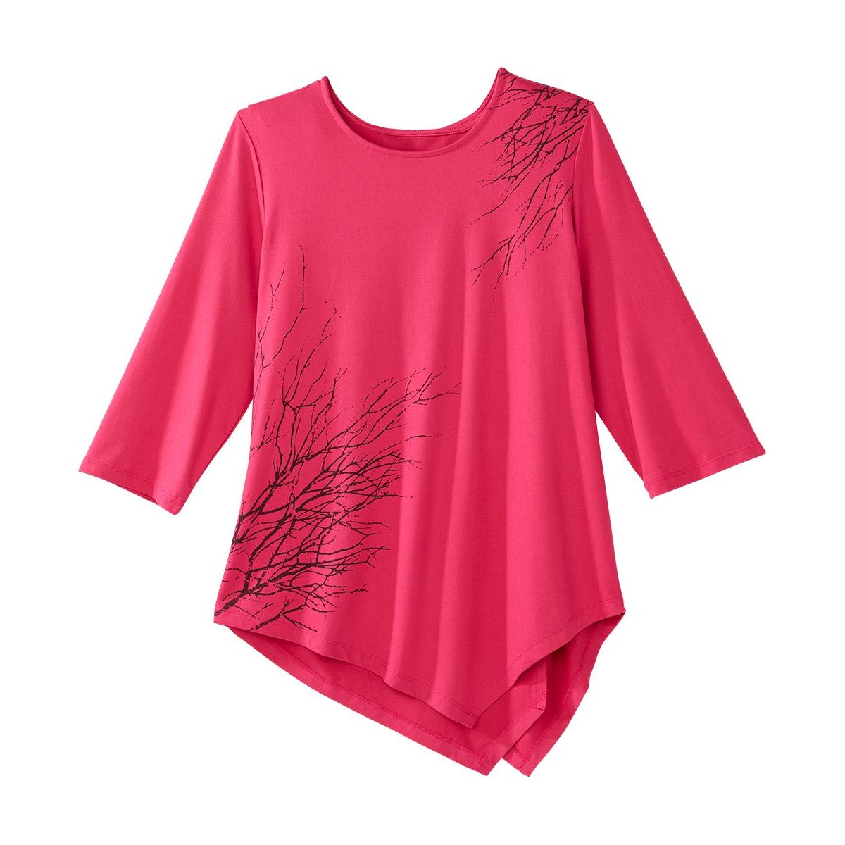 Women's Open Back Asymmetrical Hem Top