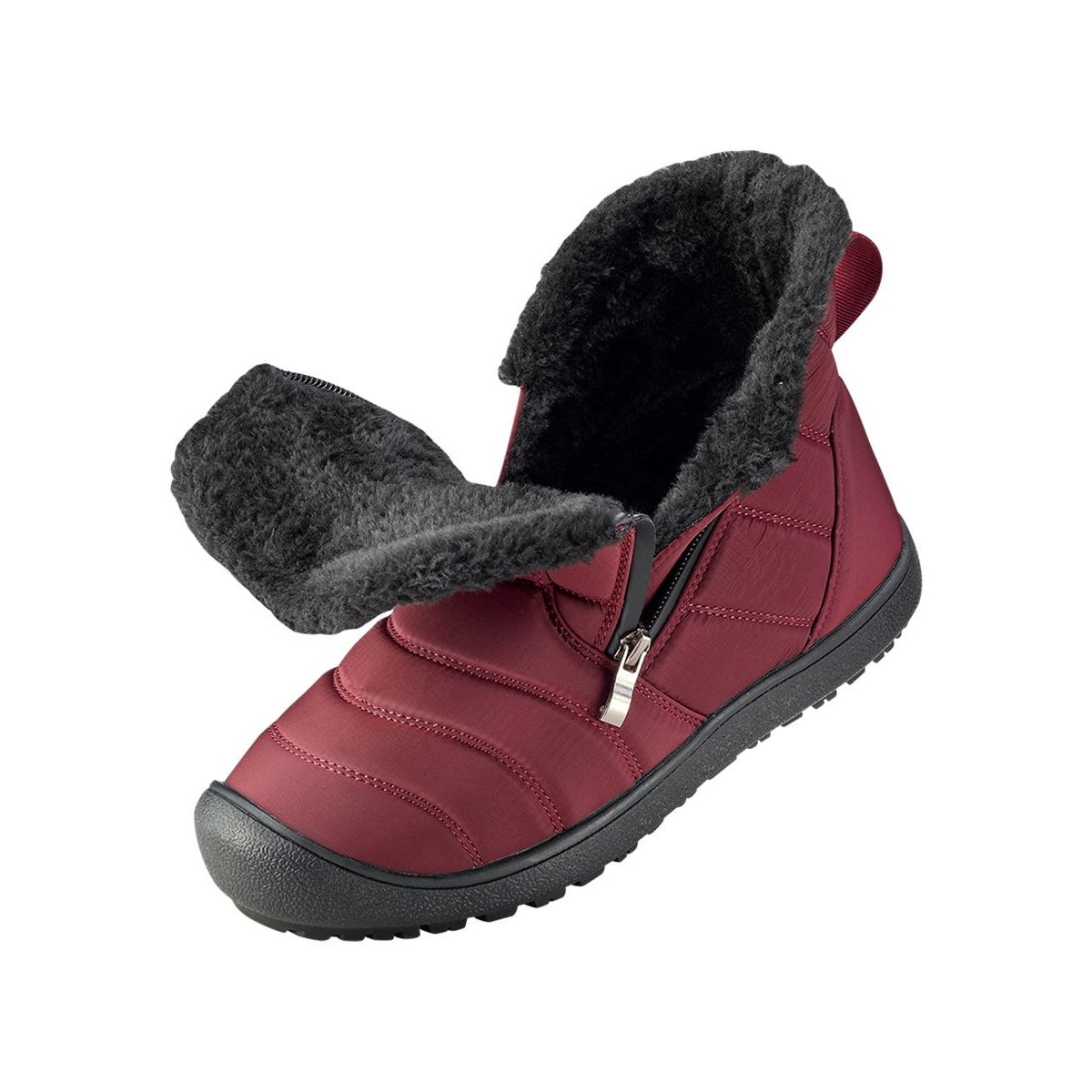 Women's Extra Wide Easy Dual Zipper Winter Boot