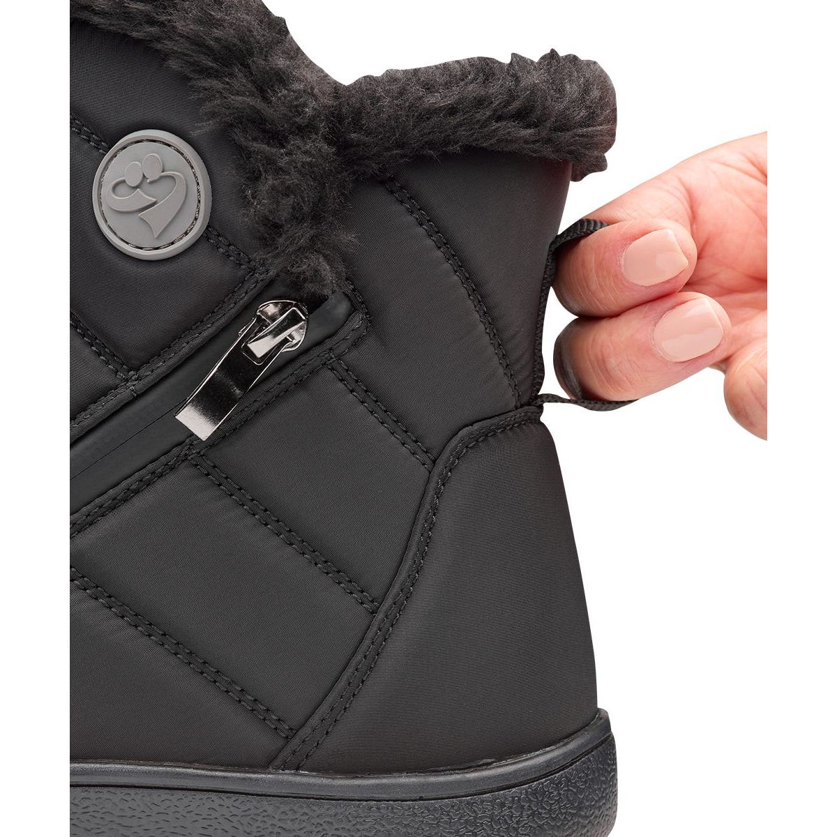 Women's Extra Wide Easy Dual Zipper Winter Boot