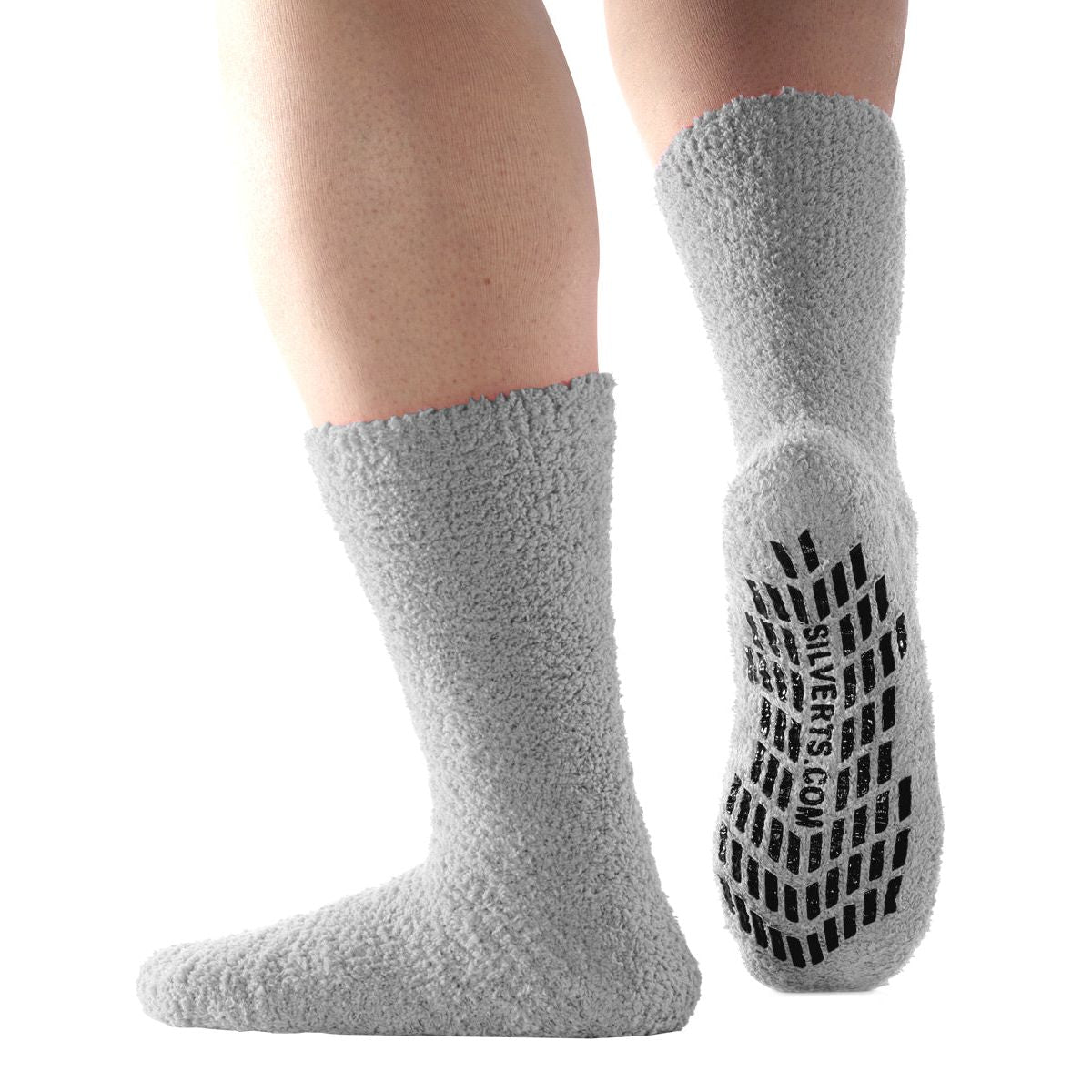 Mens / Womens Non Skid Hospital Socks - 6 Pack Slipper Socks