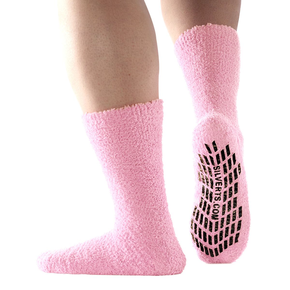 Mens / Womens Non Skid Hospital Socks - 6 Pack Slipper Socks