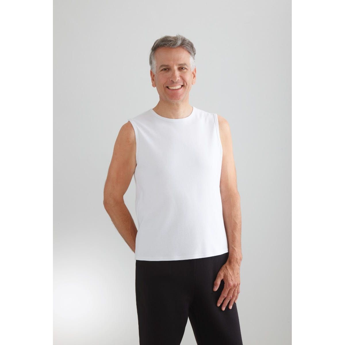 3 Pack - Men's Adaptive Sleeveless Undershirt