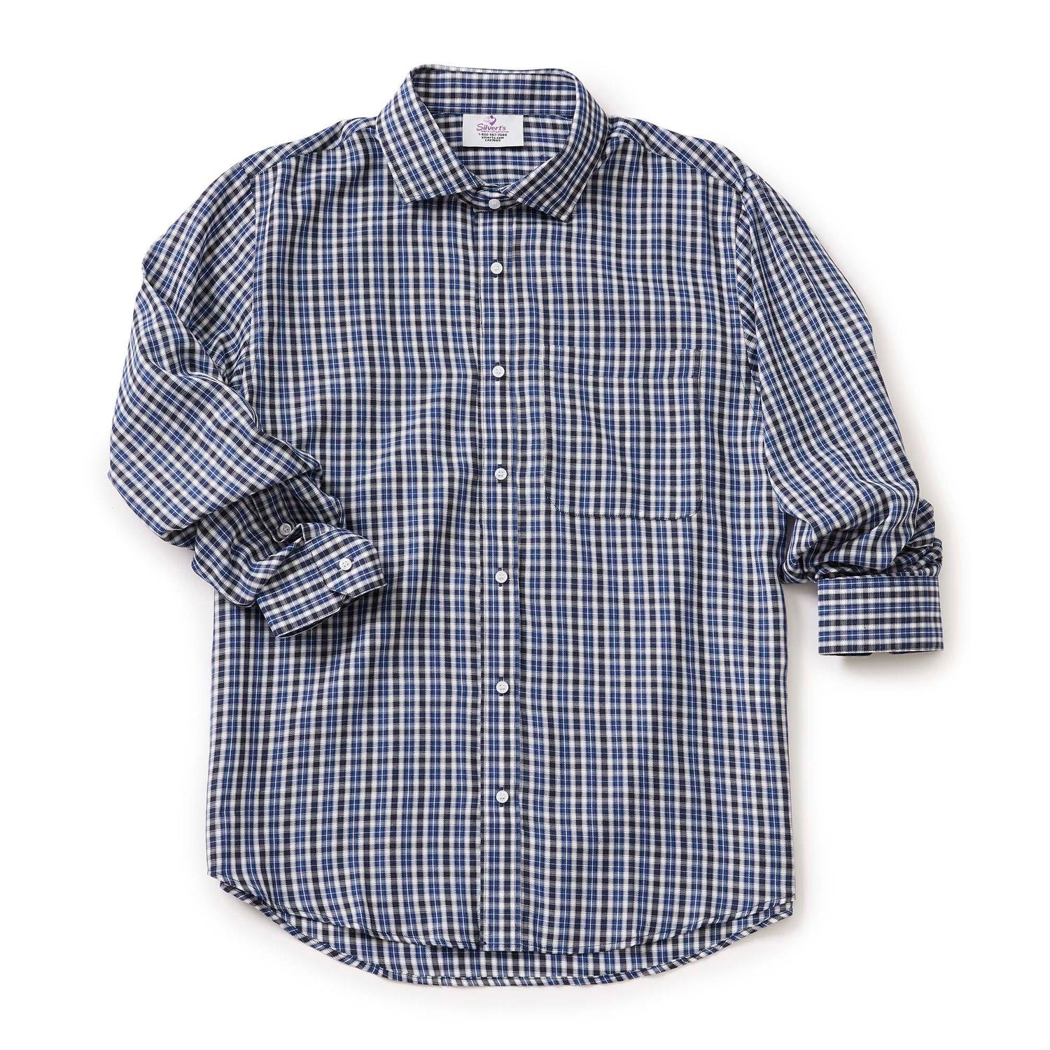 Men's Self Dressing Magnetic Buttons Dress Shirt