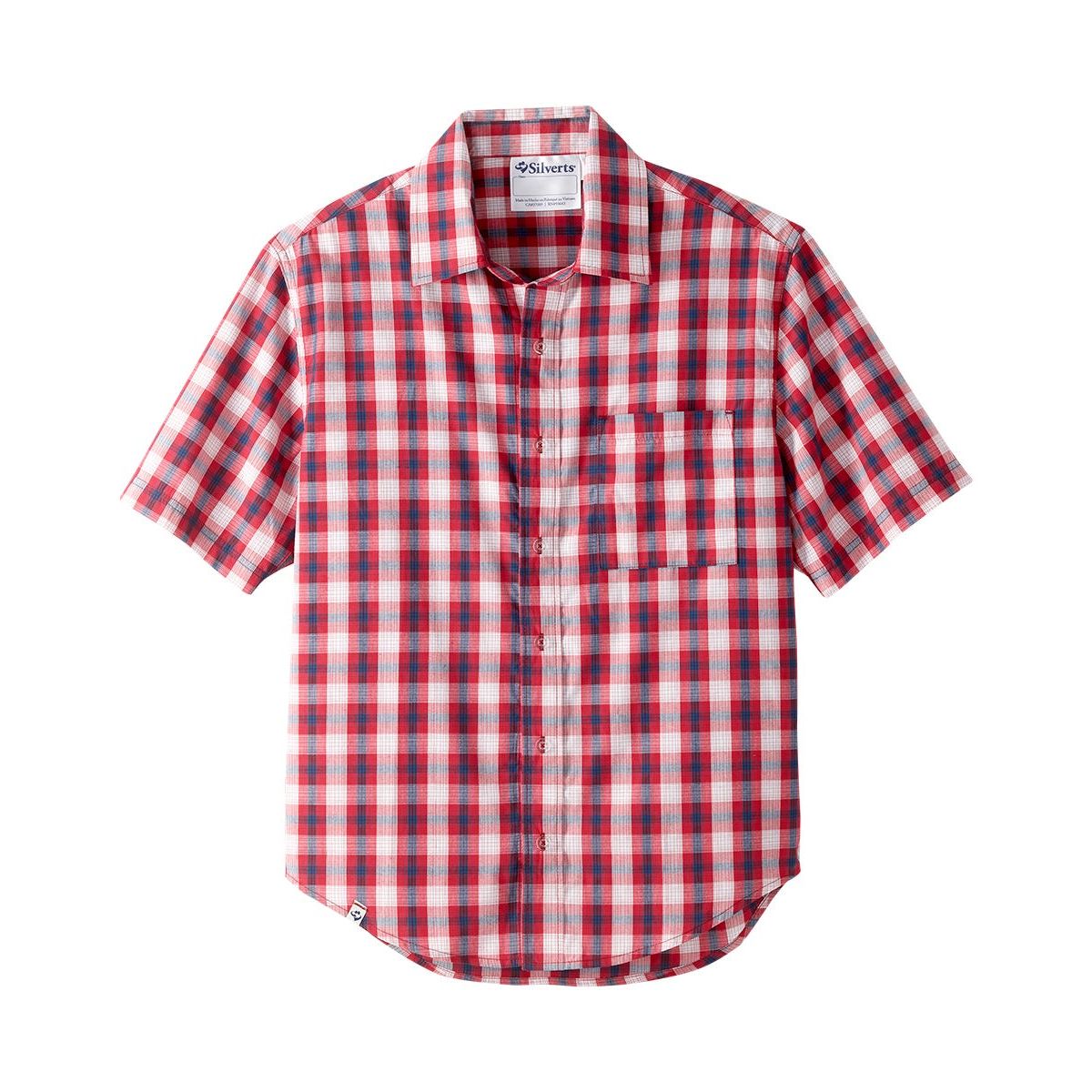 Magnetic Buttons Mens Short Sleeve Shirt