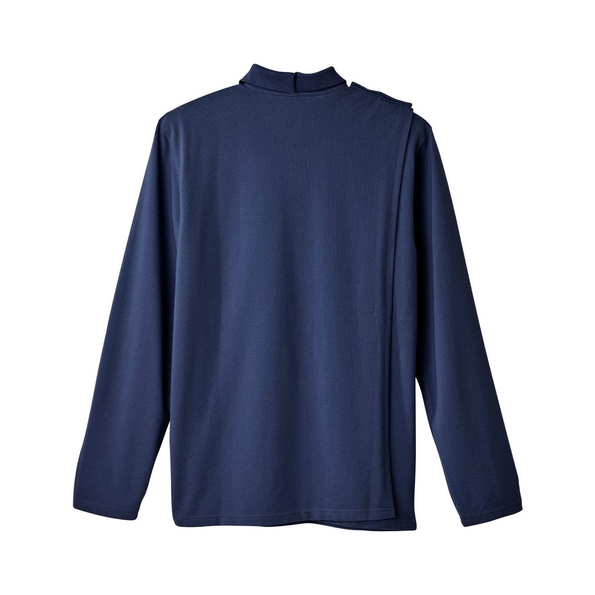 Men's Adaptive Open Back Polo Shirt with Long Sleeves