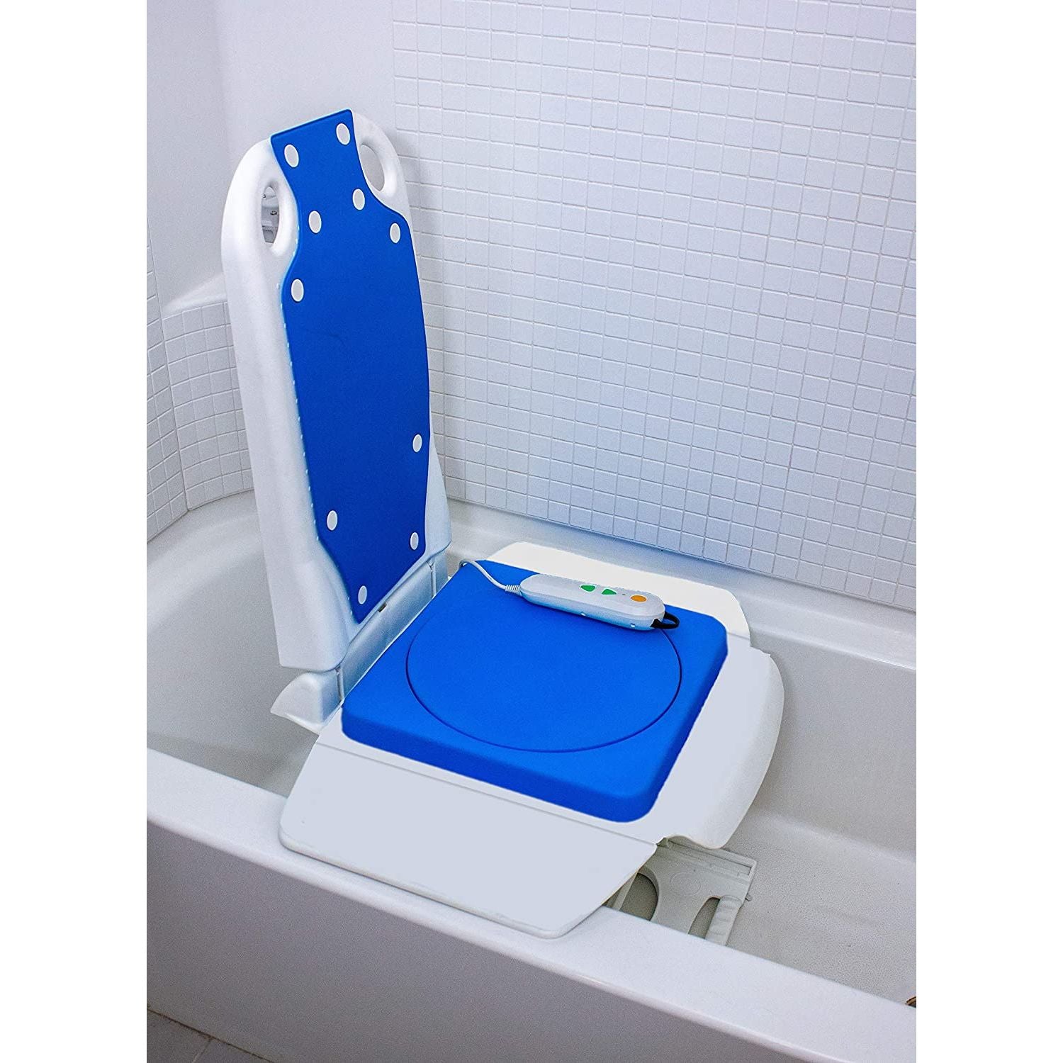 Tranquilo Premium Powered Bath Lift with Padded, SAFESWIVEL Rotating Seat and Power Recline Available with Rotating Seat or Deluxe Stationary Seat