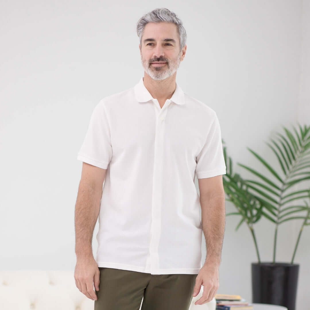MagnaReady Adaptive Magnetic Polo Shirt – Easy Dressing Polo