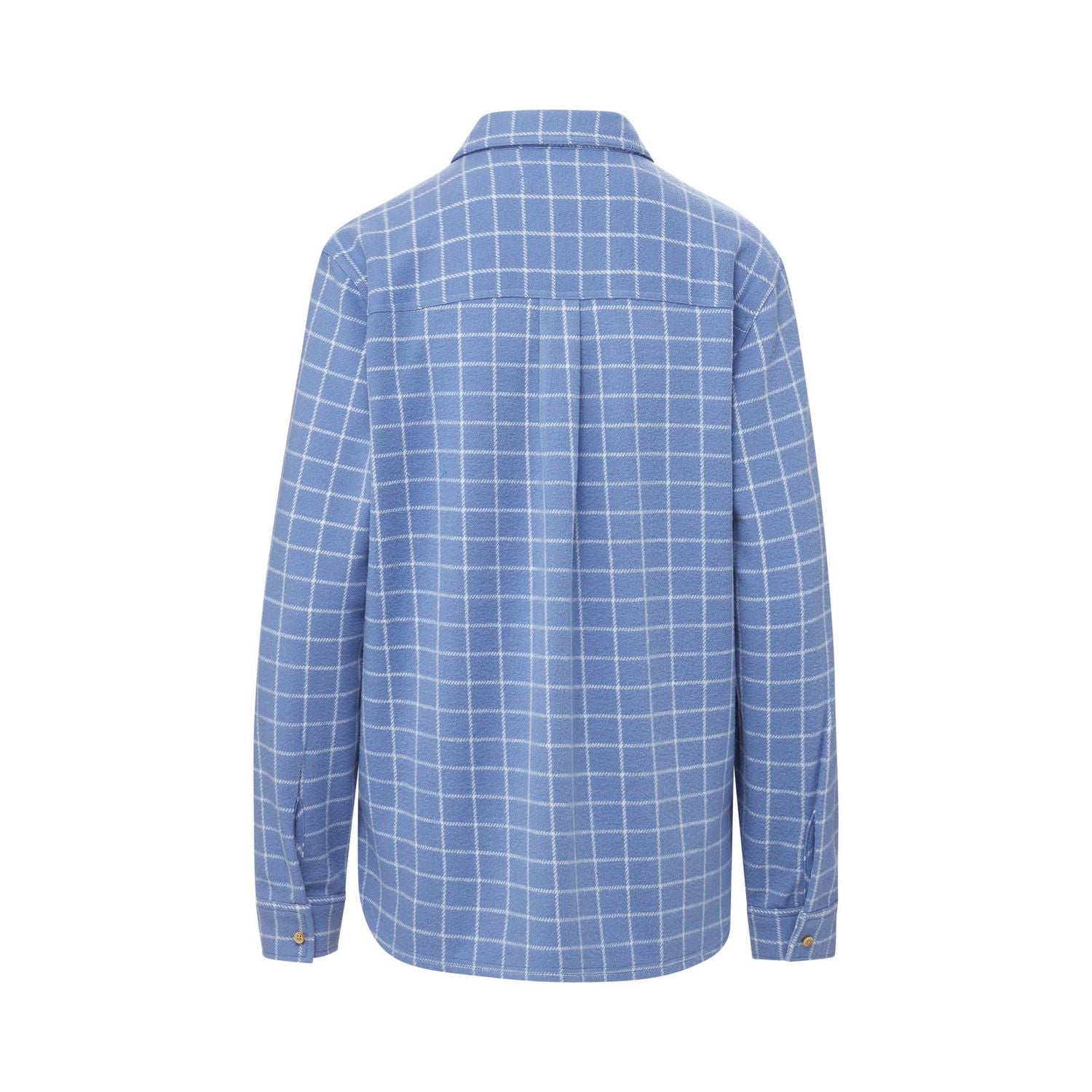 Women’s Adaptive Blue and White Flannel Shirt with Magnetic Closures