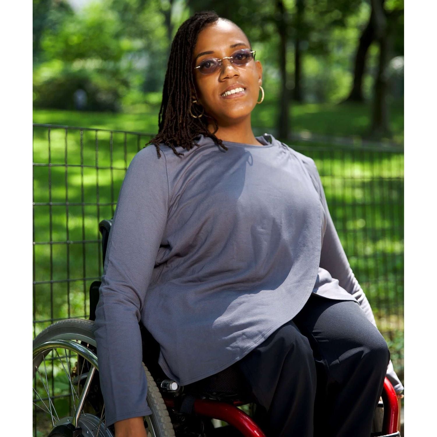 Women's Adaptive Hooded Wrap Magnetic Cardigan by MagnaReady®