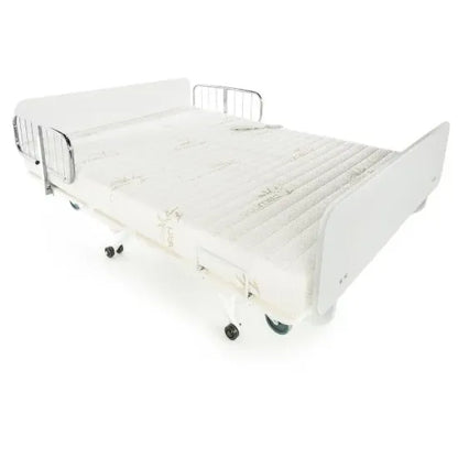 electric hospital bed with side rails and mattress retainer bars