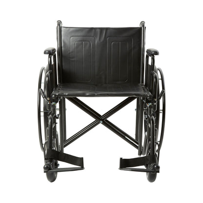 Bariatric Wheelchair McKesson Dual Axle Desk Length Arm Swing-Away Footrest 450 lbs. Weight Capacity