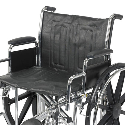 Bariatric Wheelchair McKesson Dual Axle Desk Length Arm Swing-Away Elevating Legrest 450 lbs. Weight Capacity