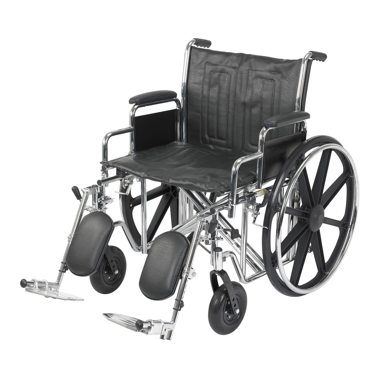Bariatric Wheelchair McKesson Dual Axle Desk Length Arm Swing-Away Elevating Legrest 450 lbs. Weight Capacity