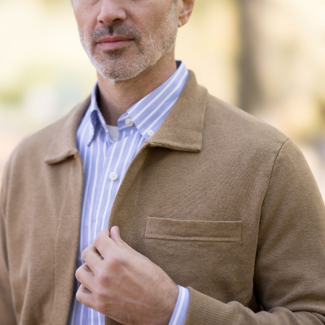 Classic Adaptive Sweater with Magnetic Front Closure and Pocket