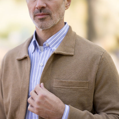 Classic Adaptive Sweater with Magnetic Front Closure and Pocket