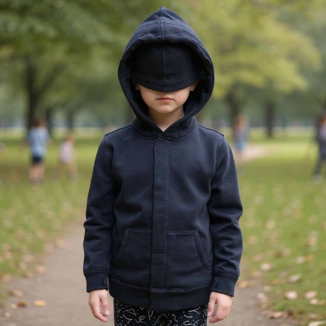 QuietSense™ Sound Reducing Sensory Hoodie by Sense-ational You – Sensory Friendly Hoodie with Eye Mask & Adaptive Features