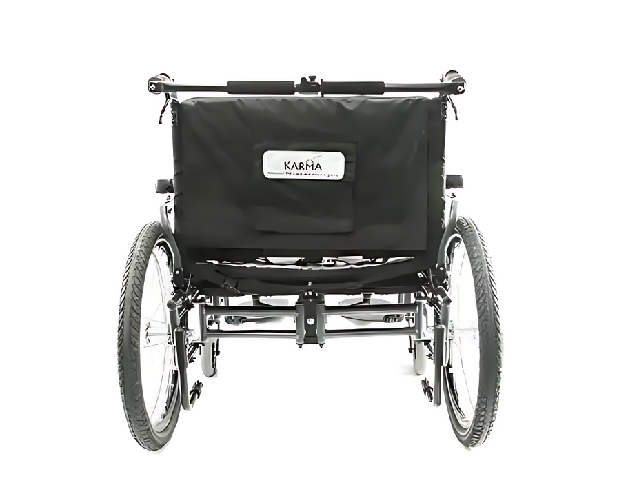 Karman BT10 Adjustable Heavy Duty Wheelchair 22"x18" Diamond Black Frame