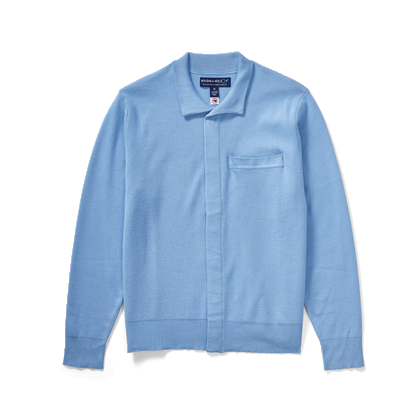 Classic Blue Adaptive Sweater with Magnetic Front Closure with Pocket