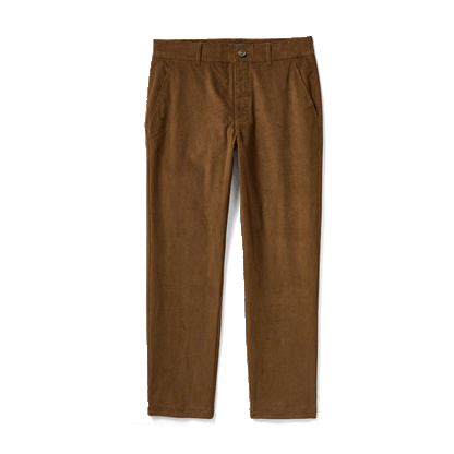 Adaptive Brown Fine Wale Corduroy Magnetic Fly With Elastic Waist Pant