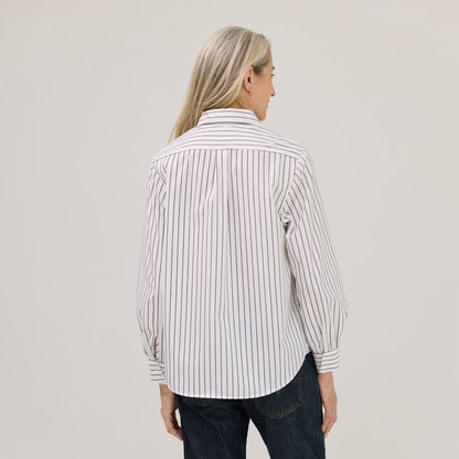 Women’s Magnetic Closure Classic Black and White Stripe