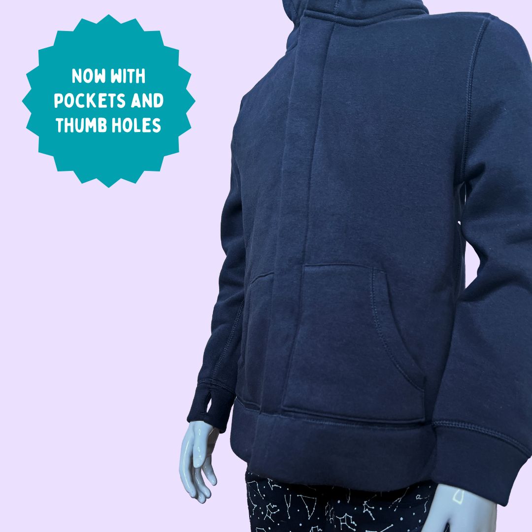 QuietSense™ Sound Reducing Sensory Hoodie by Sense-ational You – Sensory Friendly Hoodie with Eye Mask & Adaptive Features