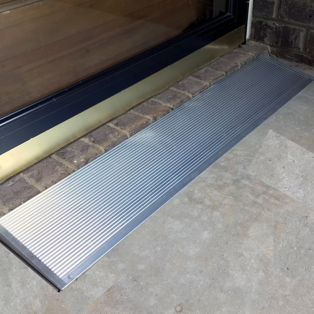 Access4U STR Series Supported Threshold Ramp – Fixed-Slope Aluminum Doorway Ramp