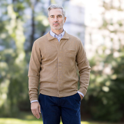 Classic Adaptive Sweater with Magnetic Front Closure and Pocket