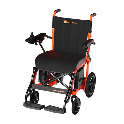 OAS Air Ultra Folding Electric Wheelchair – 36 lb Lightweight Travel Power Chair with Dual Battery