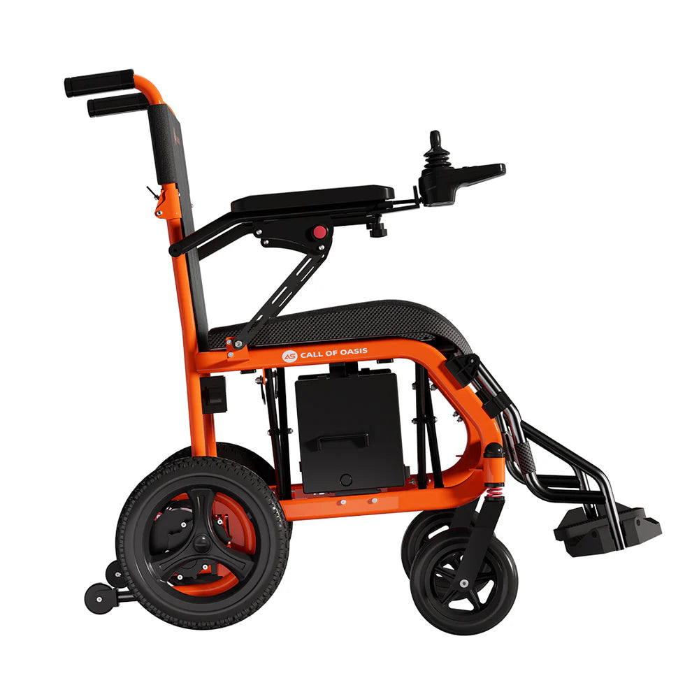 OAS Air Ultra Folding Electric Wheelchair – 36 lb Lightweight Travel Power Chair with Dual Battery