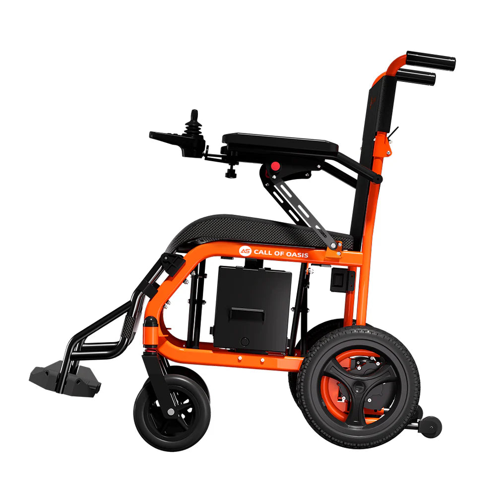OAS Air Ultra Folding Electric Wheelchair – 36 lb Lightweight Travel Power Chair with Dual Battery