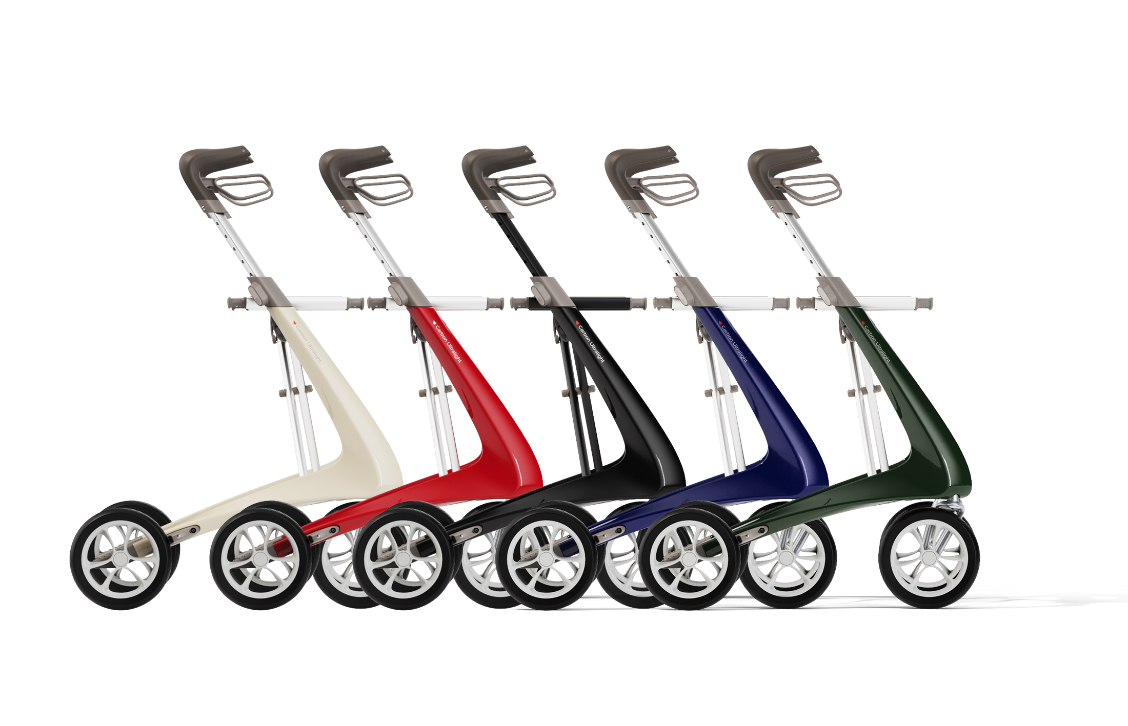 byACRE Carbon Ultralight Rollator – Carbon Fiber Lightweight Folding Rollator